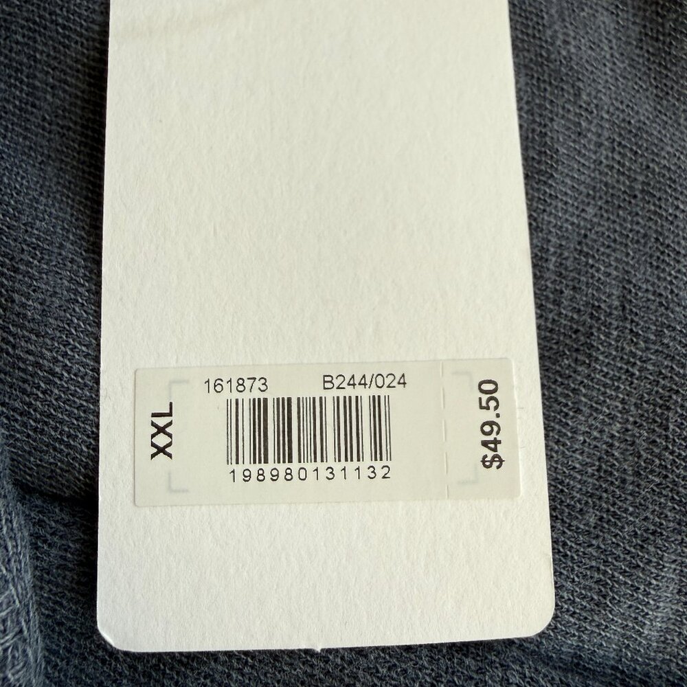 Lucky Brand Mens Long Sleeve Henley Shirt Faded Black XXL 161873 B244/024 - Picture 2 of 4